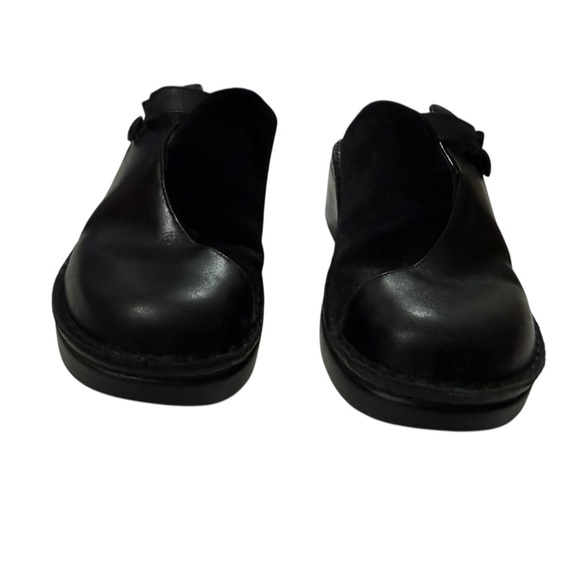 Naot Black Leather Suede Mule Clogs EU37 Comfort Slip On Shoes - Picture 4 of 12